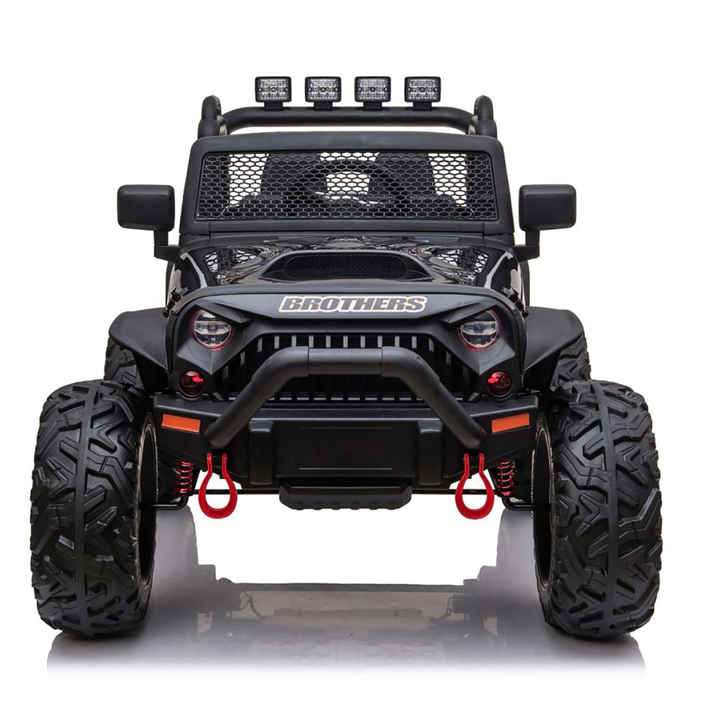 4x4 24V Ride on Truck Car with Remote Control & 2 Seater, 4x200W Motors, 9AH Battery Powered Ride on Toys, Spring Suspension, Wheels, 3 Speeds, LED Lights, Bluetooth MP3 Music, Big Kids,Black