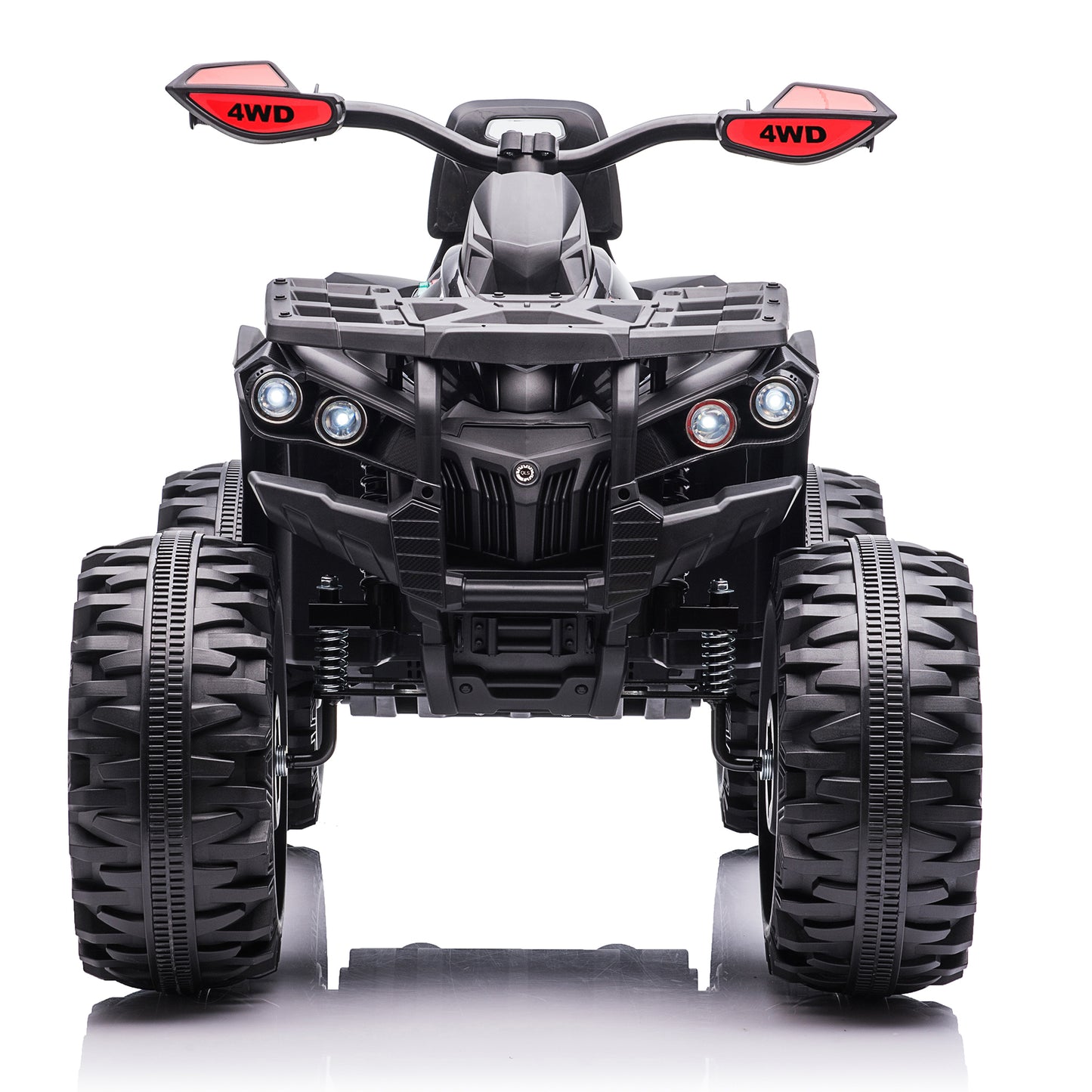 4x4 Kids Ride on ATV, 2 Seater 24 Volt Ride on Toys, 800W 4-Wheeler Quad Car for Big Kids, Black