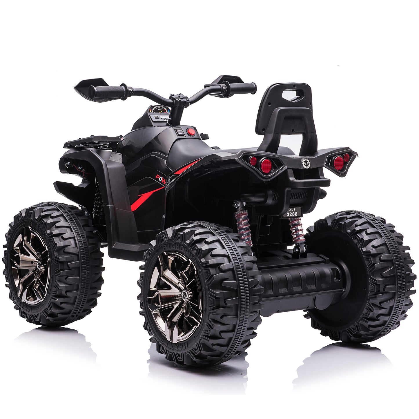 4x4 Kids Ride on ATV, 2 Seater 24 Volt Ride on Toys, 800W 4-Wheeler Quad Car for Big Kids, Black