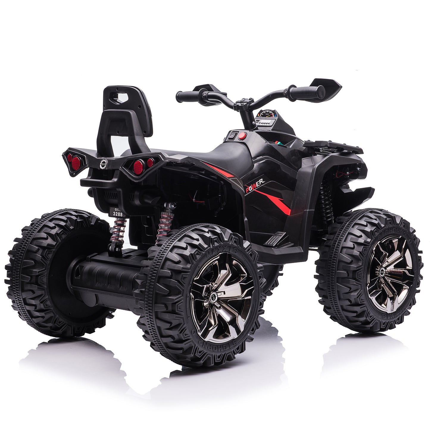 4x4 Kids Ride on ATV, 2 Seater 24 Volt Ride on Toys, 800W 4-Wheeler Quad Car for Big Kids, Black