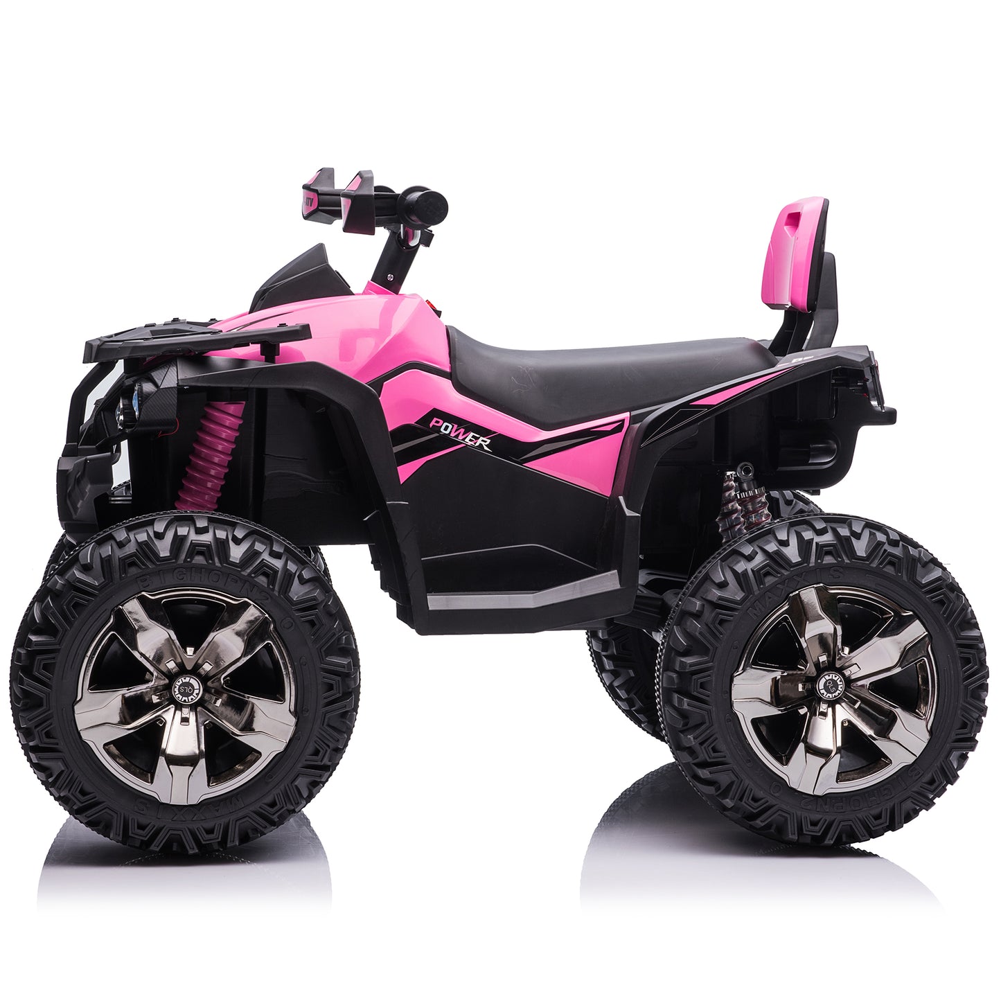 4x4 Kids Ride on ATV, 2 Seater 24 Volt Ride on Toys, 4x200W Four-Wheeler Quad Car for Big Kids, Pink