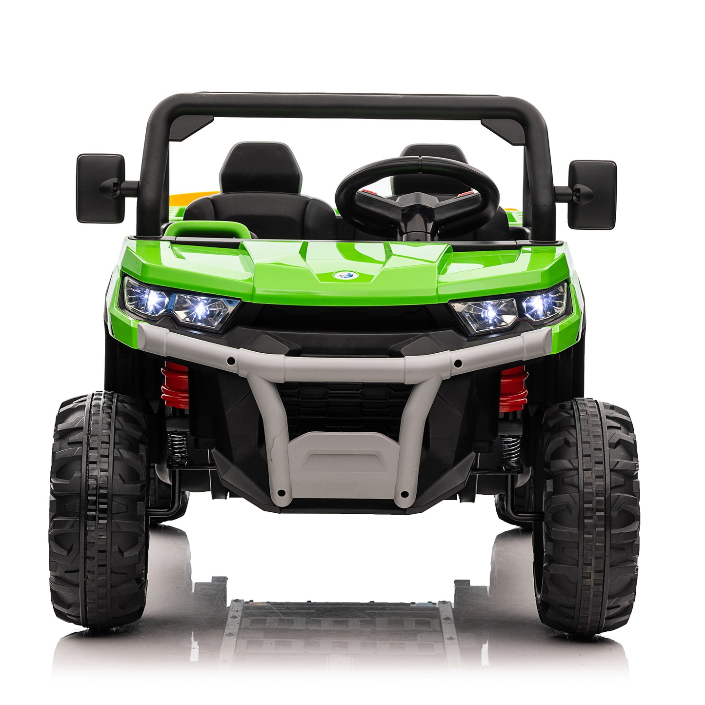 24V Ride on UTV Car, 2 Seater Kids Electric Powered Ride on Toys Dump Truck with Trailer Remote Control,Green