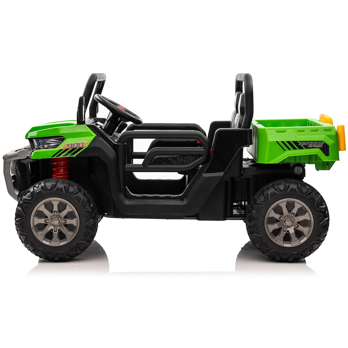 24V Ride on UTV Car, 2 Seater Kids Electric Powered Ride on Toys Dump Truck with Trailer Remote Control,Green